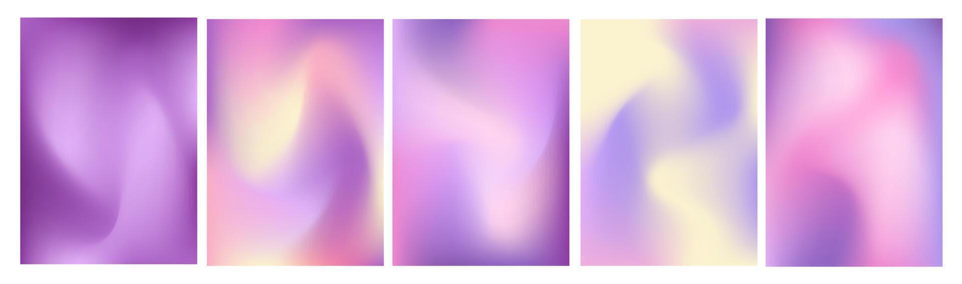 Color purple background with gradient smooth blend. Trendy wavy mesh background. Abstract blurred lavender backdrop. vector