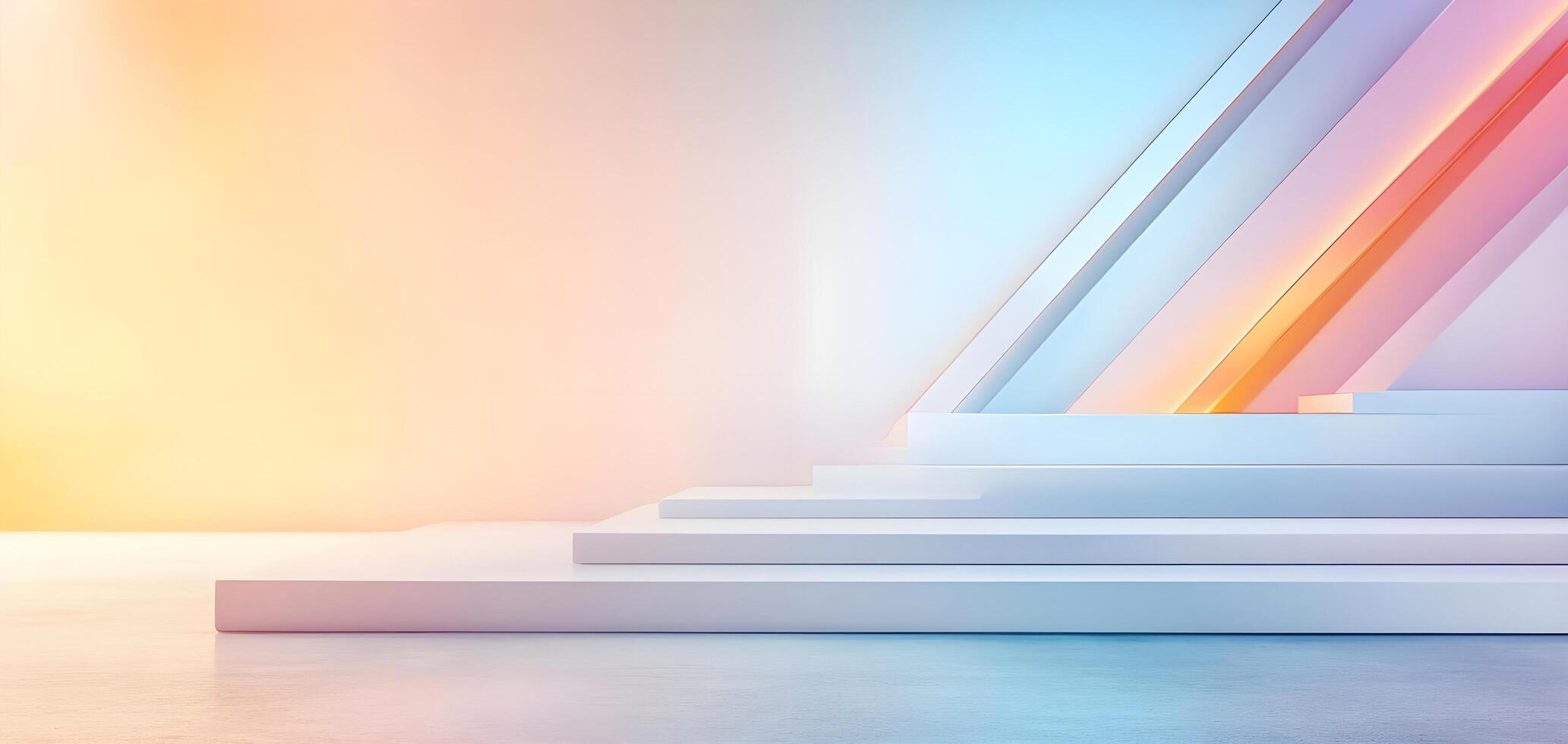 Abstract geometric background with colorful layers and smooth gradient, ideal for modern design and creative projects. photo