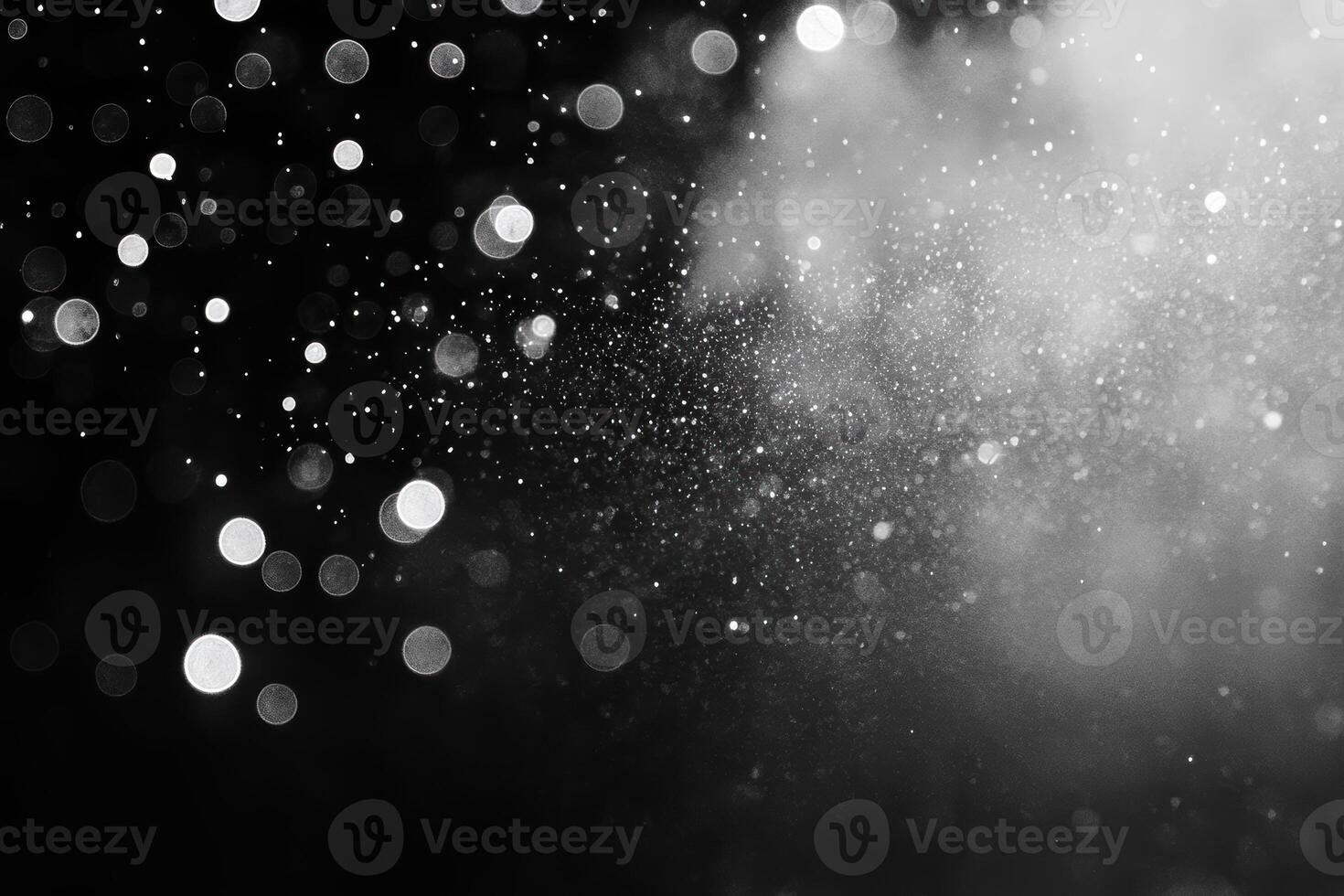 Captivating play of light and shadow with sparkling dust particles in black and white photo