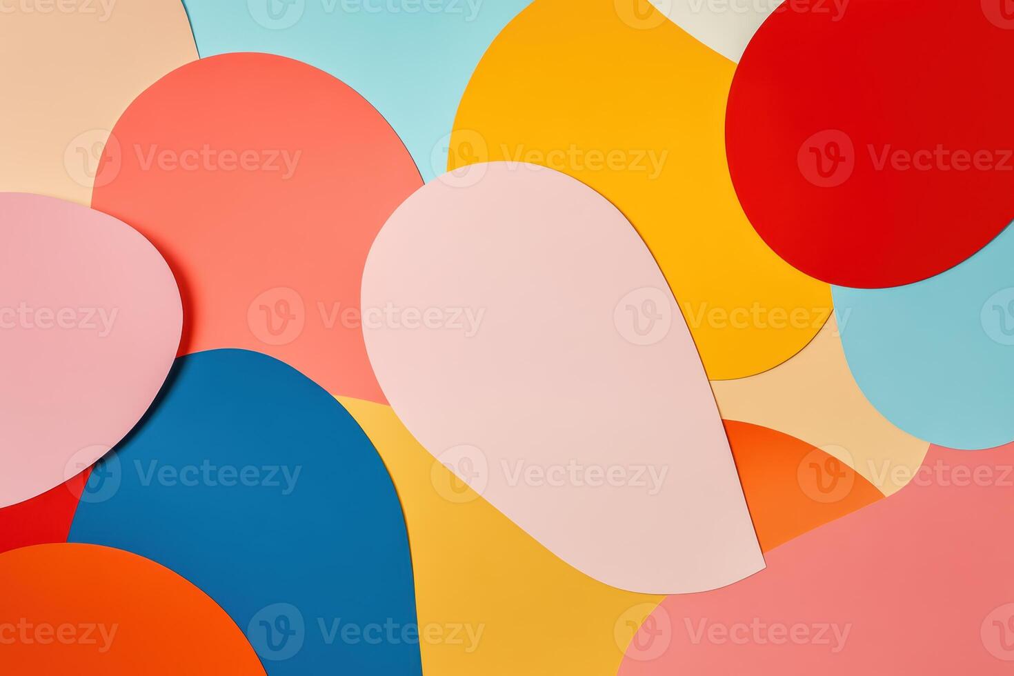 Colorful abstract shapes create a vibrant visual pattern suitable for artistic design projects photo