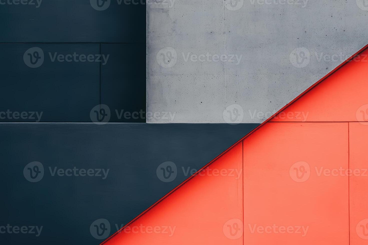 Geometric shapes and lines create a striking abstract design with contrasting colors photo