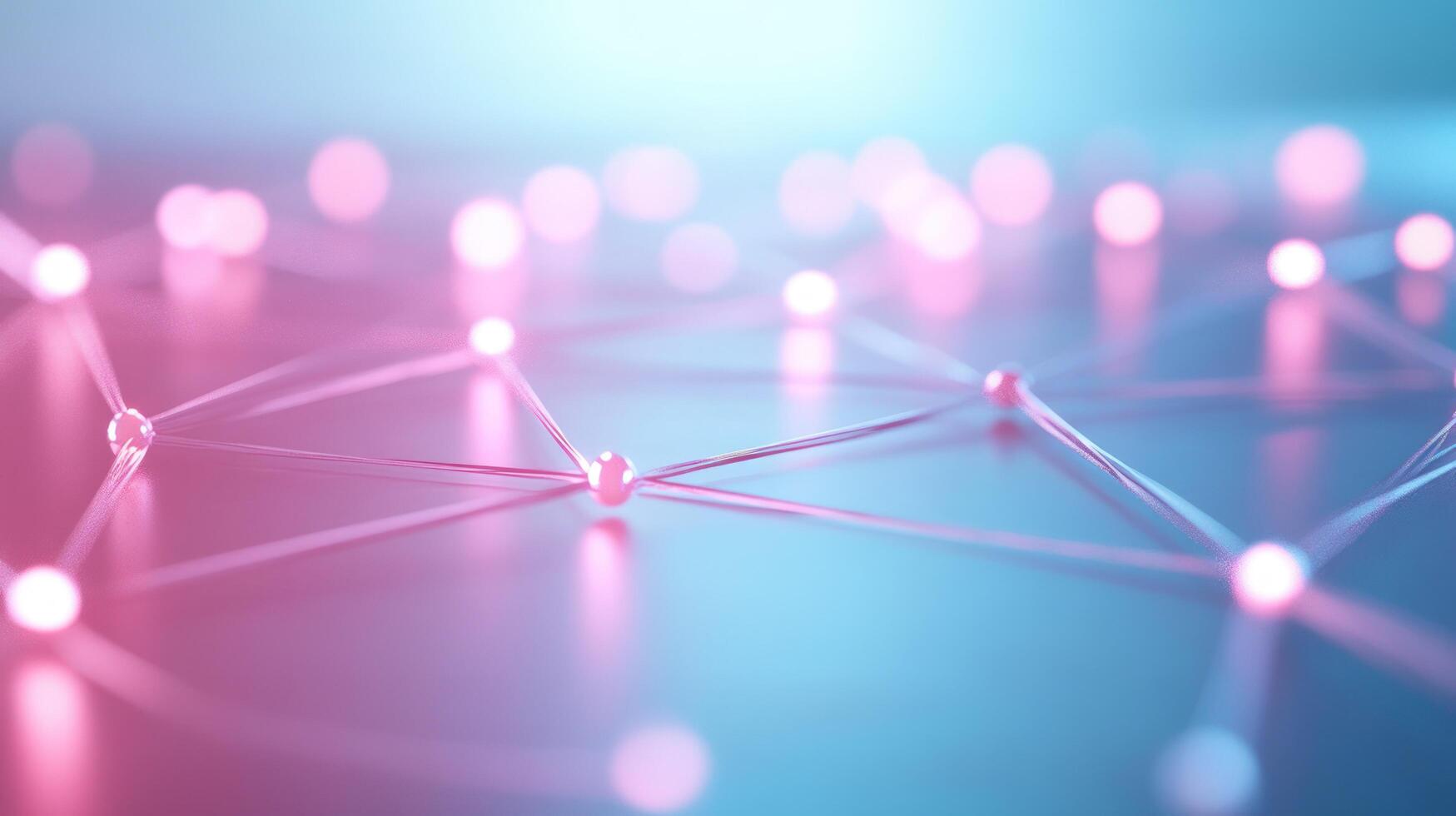 Abstract network connection structure for data science and technology visualization photo