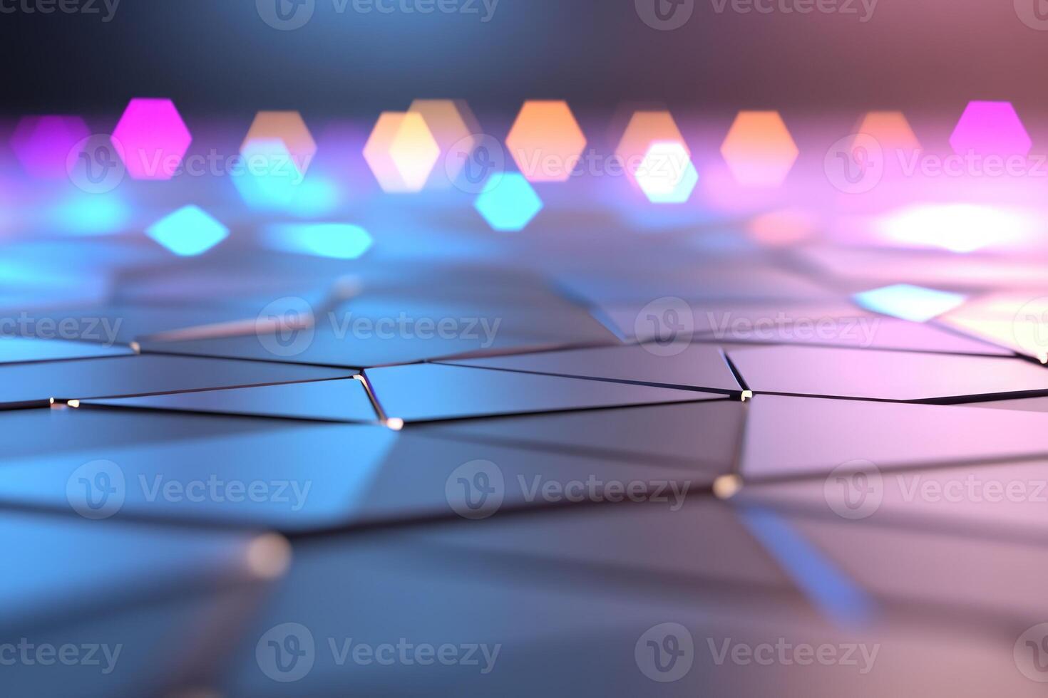 Polygonal surface with geometric triangle shapes and gradient lighting abstract background photo