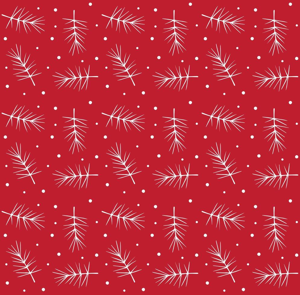 Seamless pattern of hand drawn doodle sketch spruce tree branch isolated on background vector