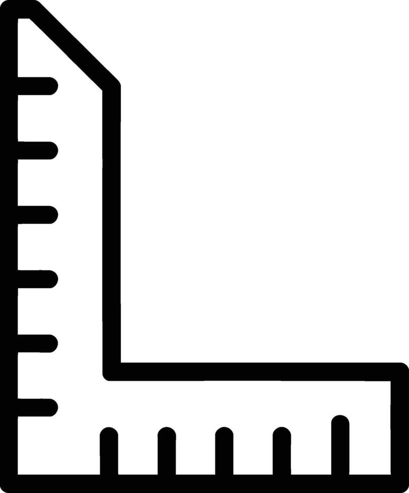 Right angle ruler isolated on white background for precise measurements vector