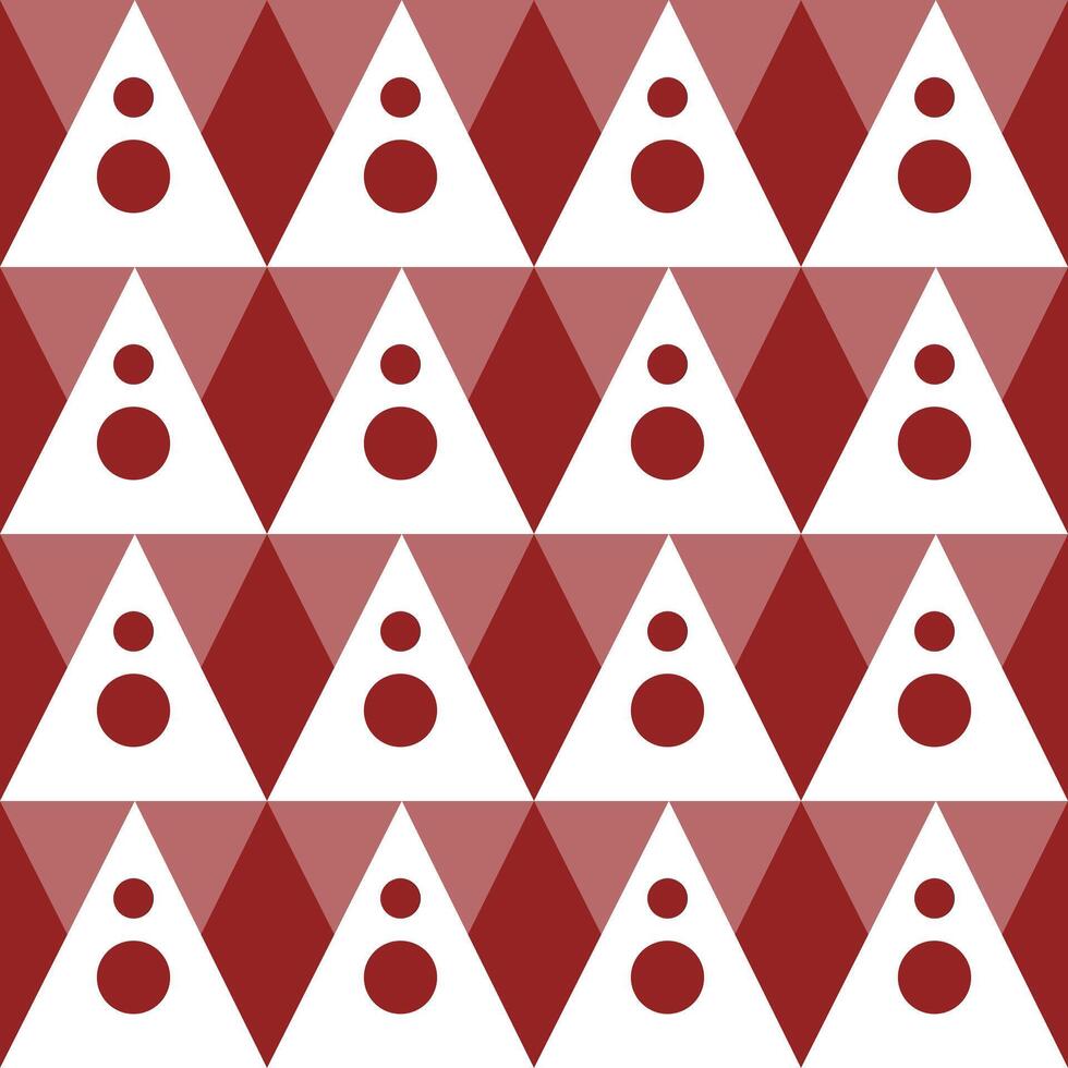 Seamless geometric pattern with triangles and circles vector