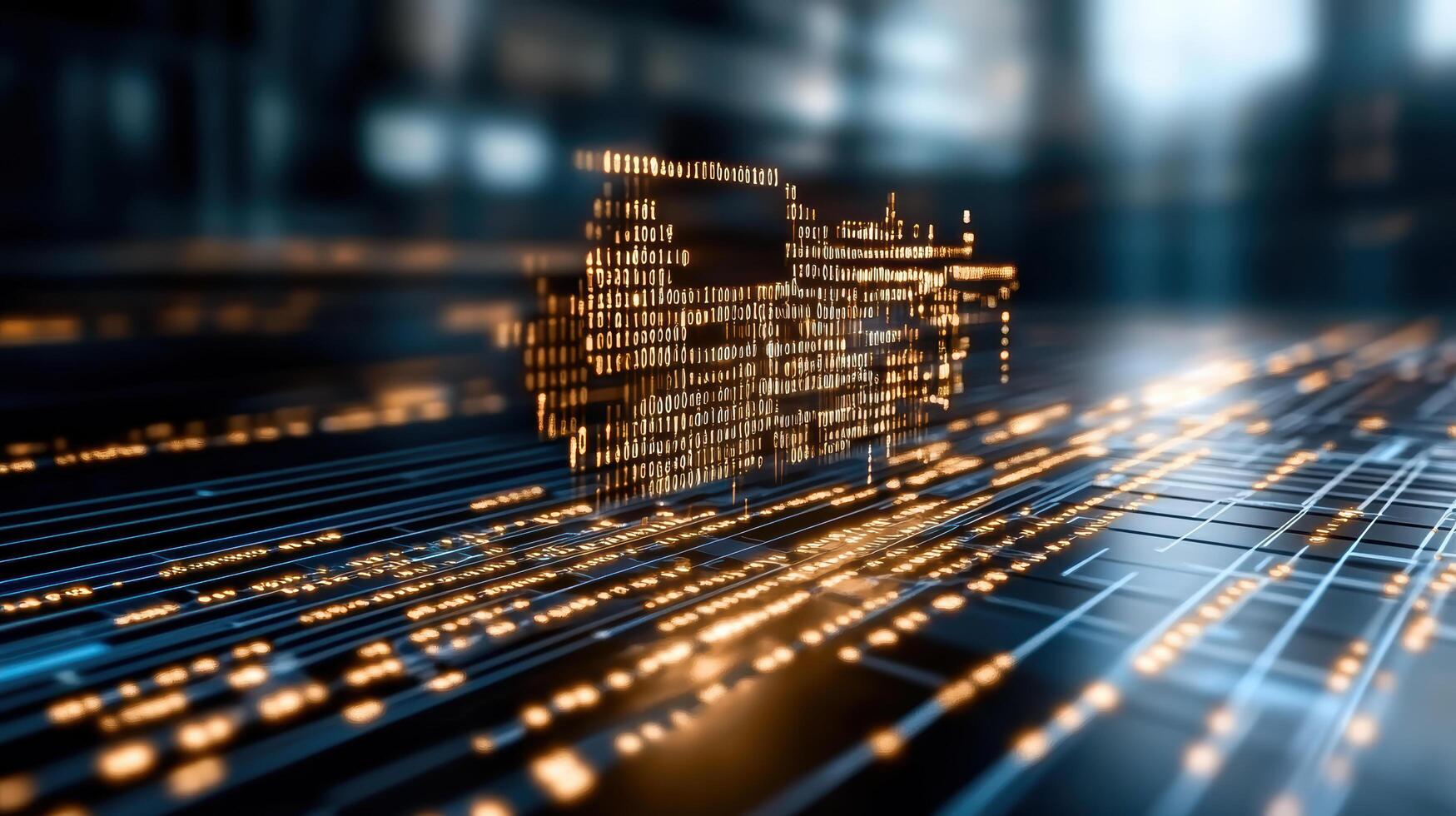 un computadora pantalla con un digital imagen de un computadora foto