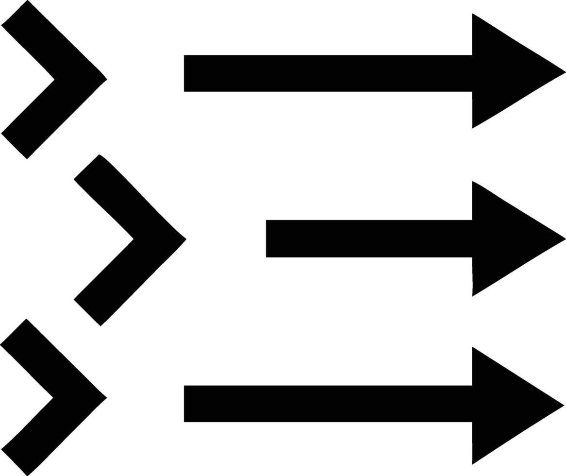 Arrows merging direction flow convergence integration graphic icon vector