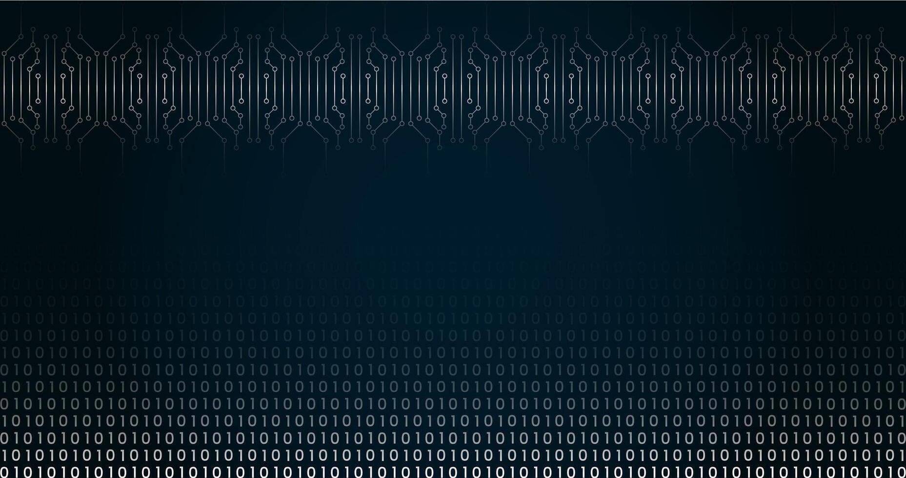 Digital Binary Data Technology Banner Backgrounds. Post on Digital Banner. vector