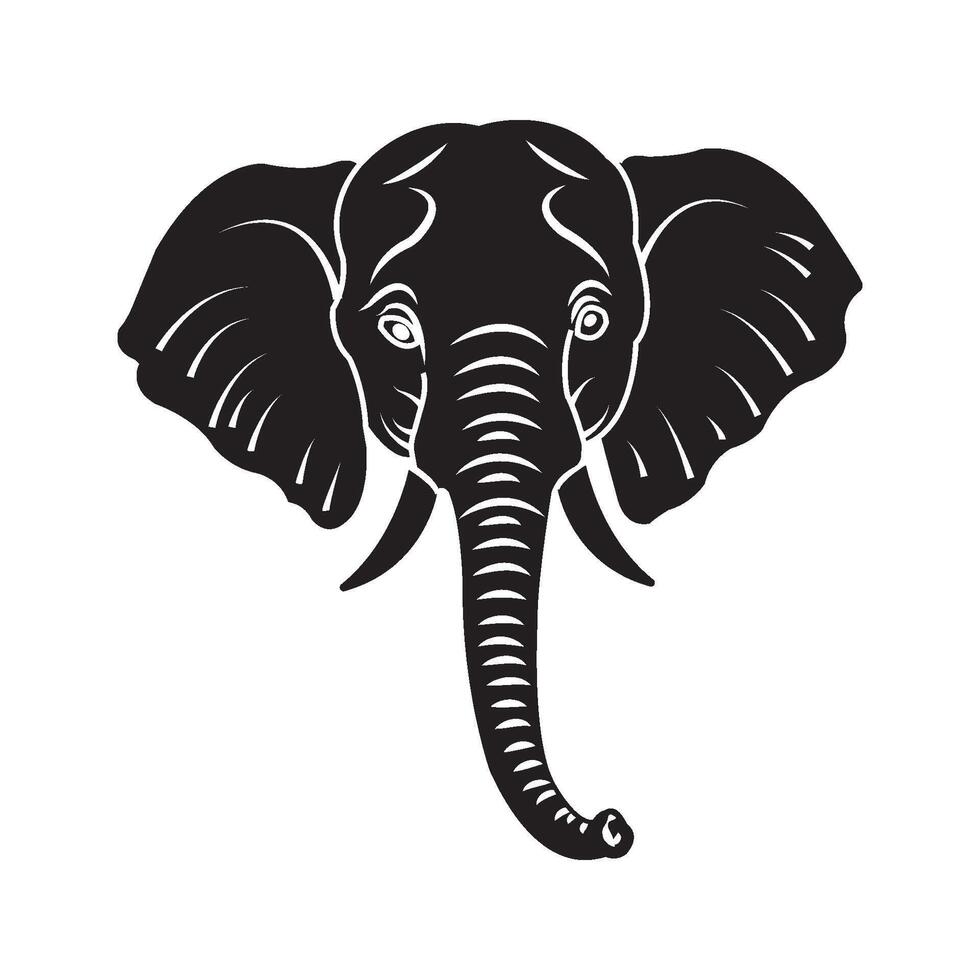 elephant trunk simple design vector