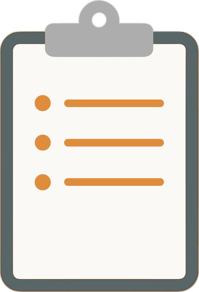 Simple Flat Style Clipboard List Icon Document Task Management Checklist vector