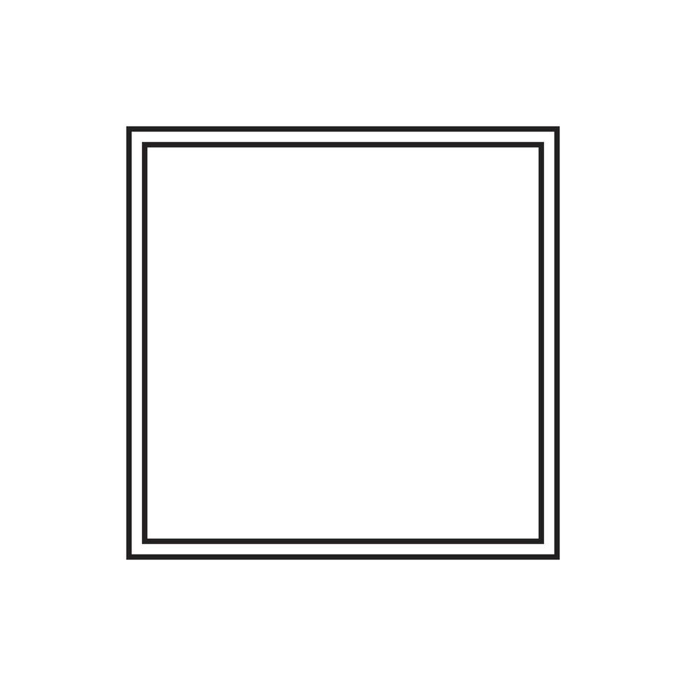 A square frame with a black border on a white background vector