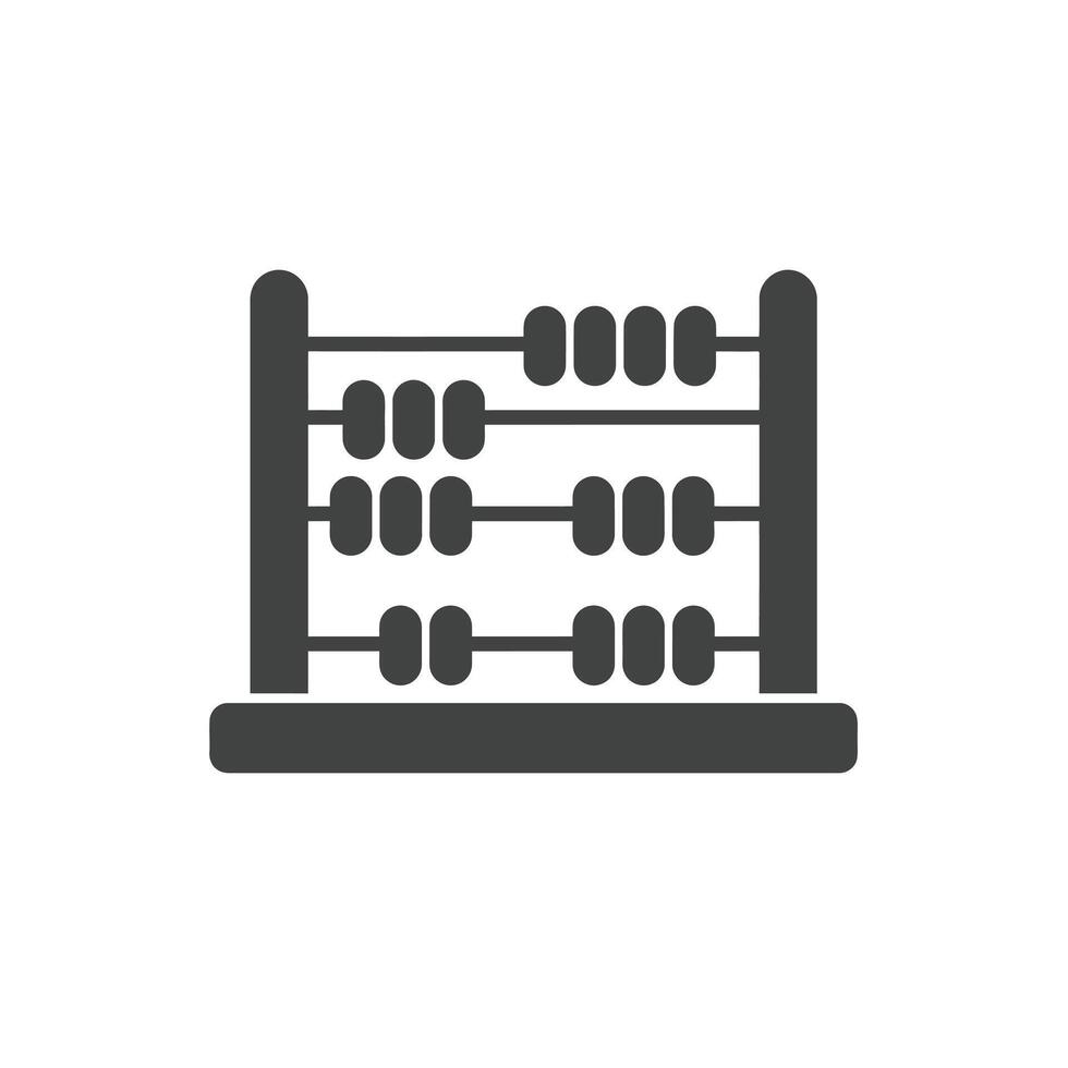 Abacus Solid Icon Representing Early Learning and Numerical Skills vector