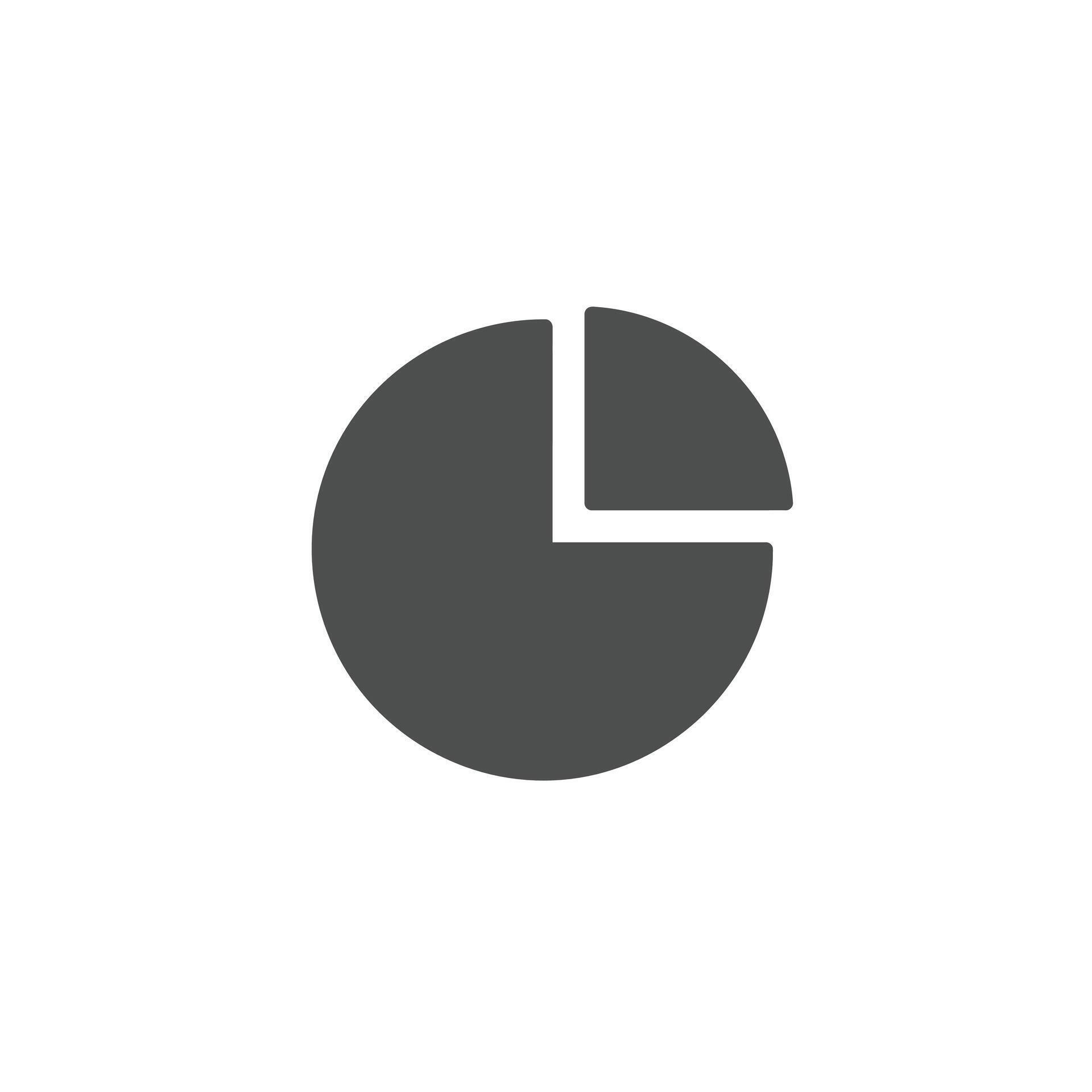 Pie Chart Solid Icon with a Section Emphasized for Data Presentation ...