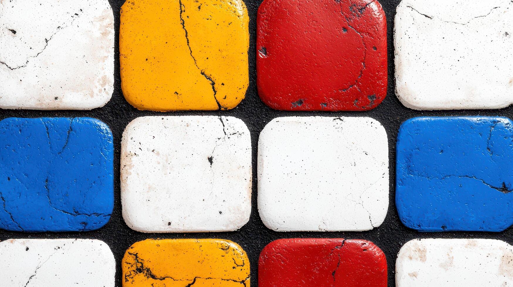 Colorful Speckled Square Tiles in Grid Pattern photo