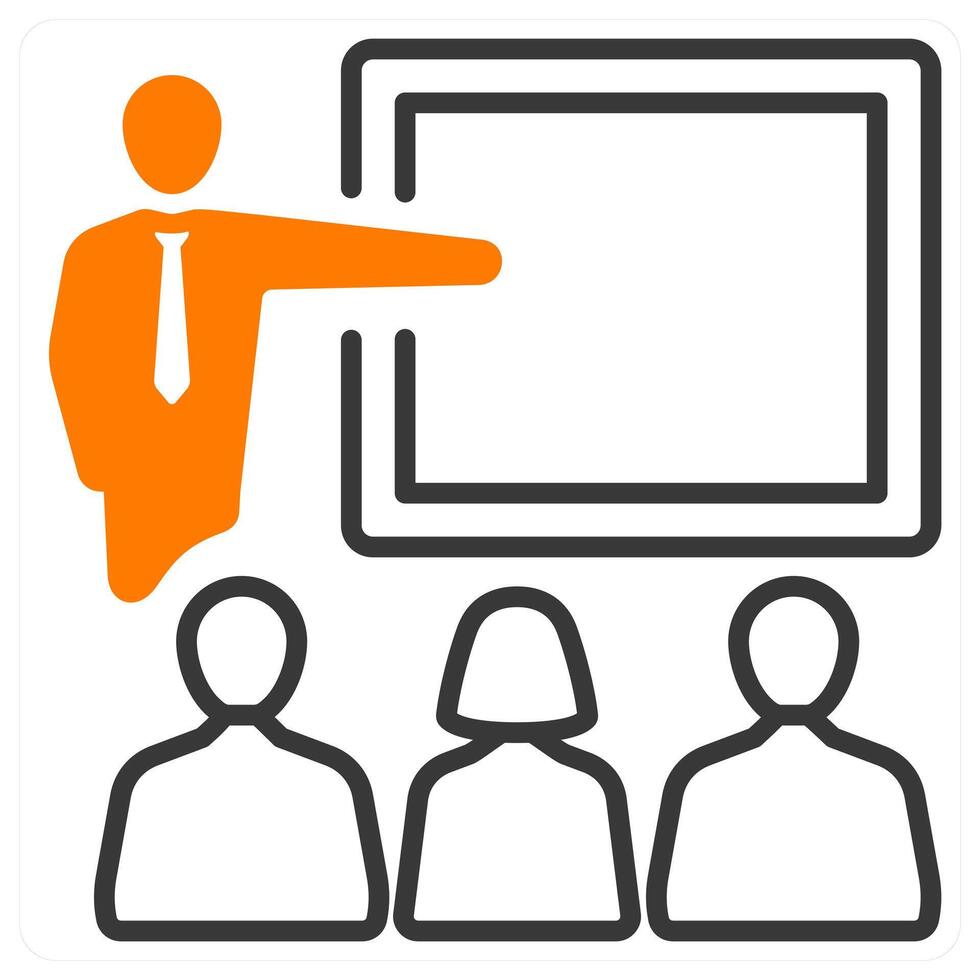 Lecture concept in orange color vector