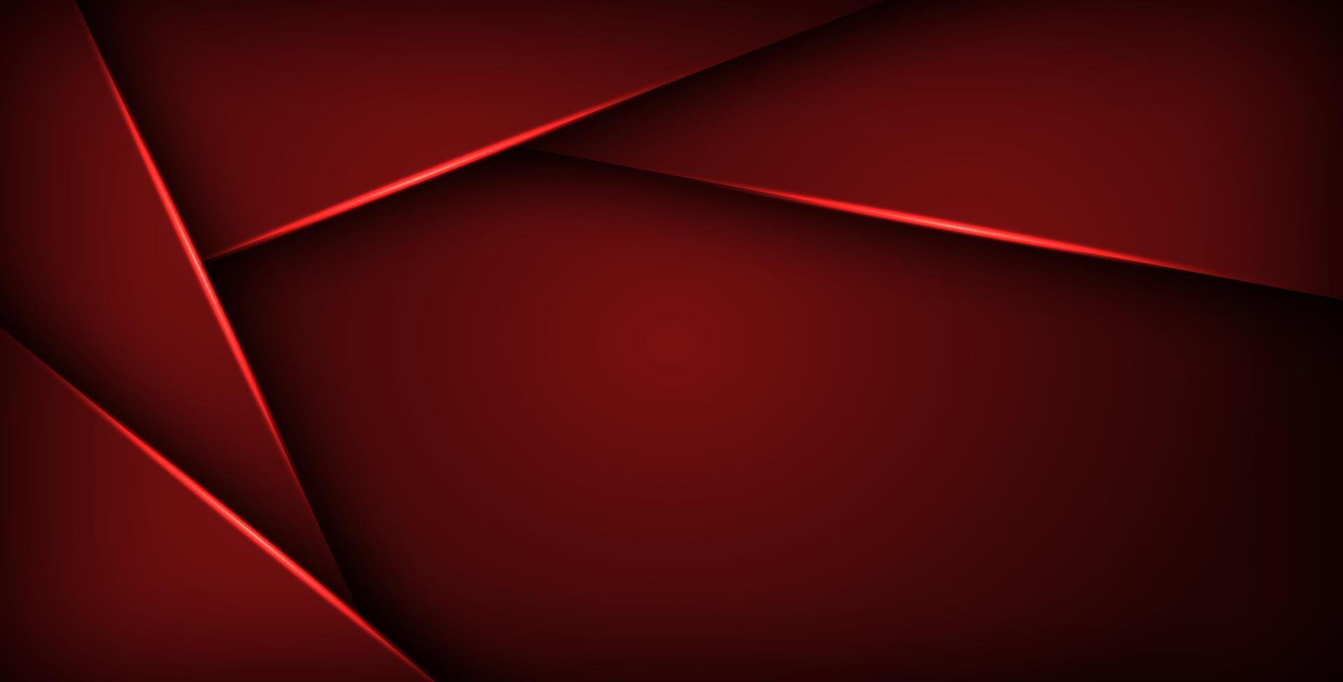 red geometric triangle background overlap layer on black space for text and background design. vector