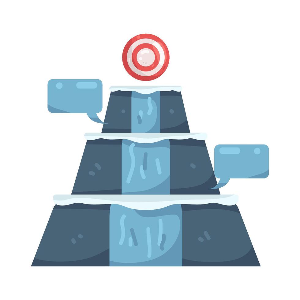 Ice structure with target and bubbles vector