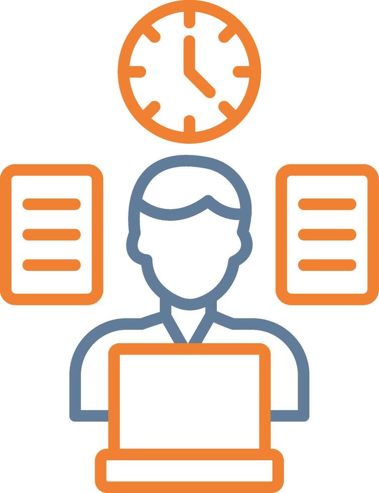 Multitasking Outlined Frame Object vector