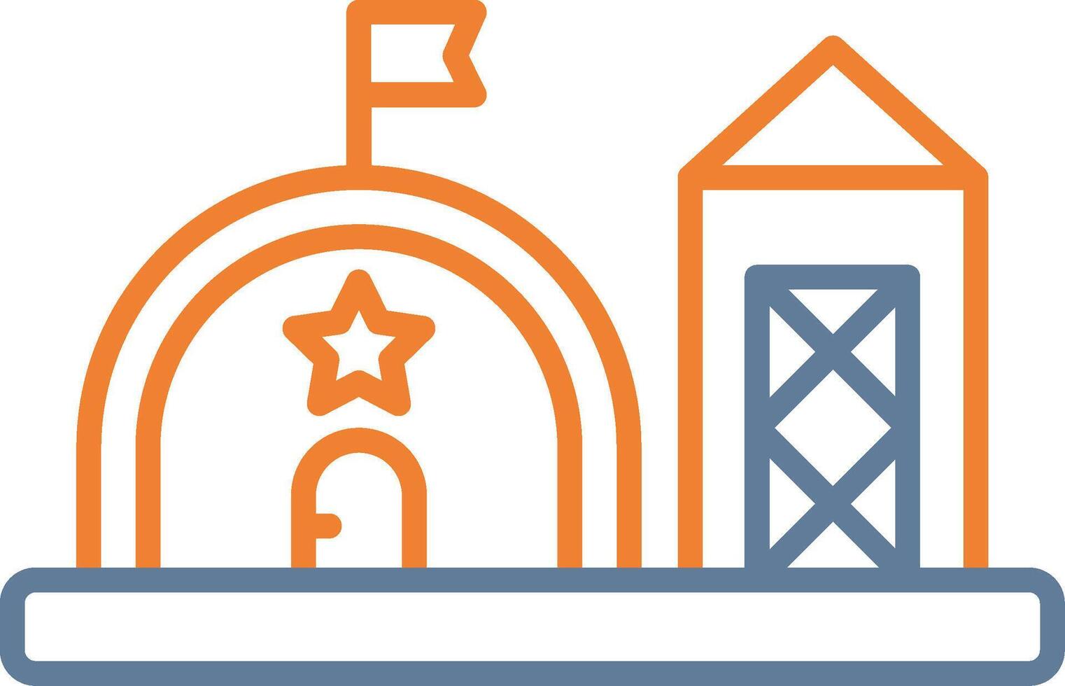 edificio codificado ui símbolo vector