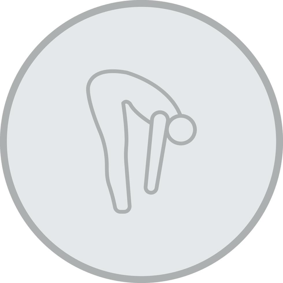 Standing Forward Bend Uttanasana Smooth UI Symbol vector