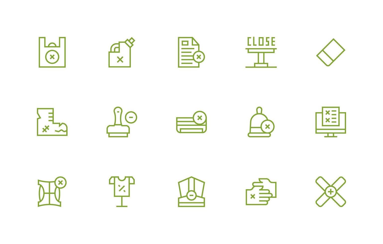 15 Icons for Cancel in Regular Line Format vector