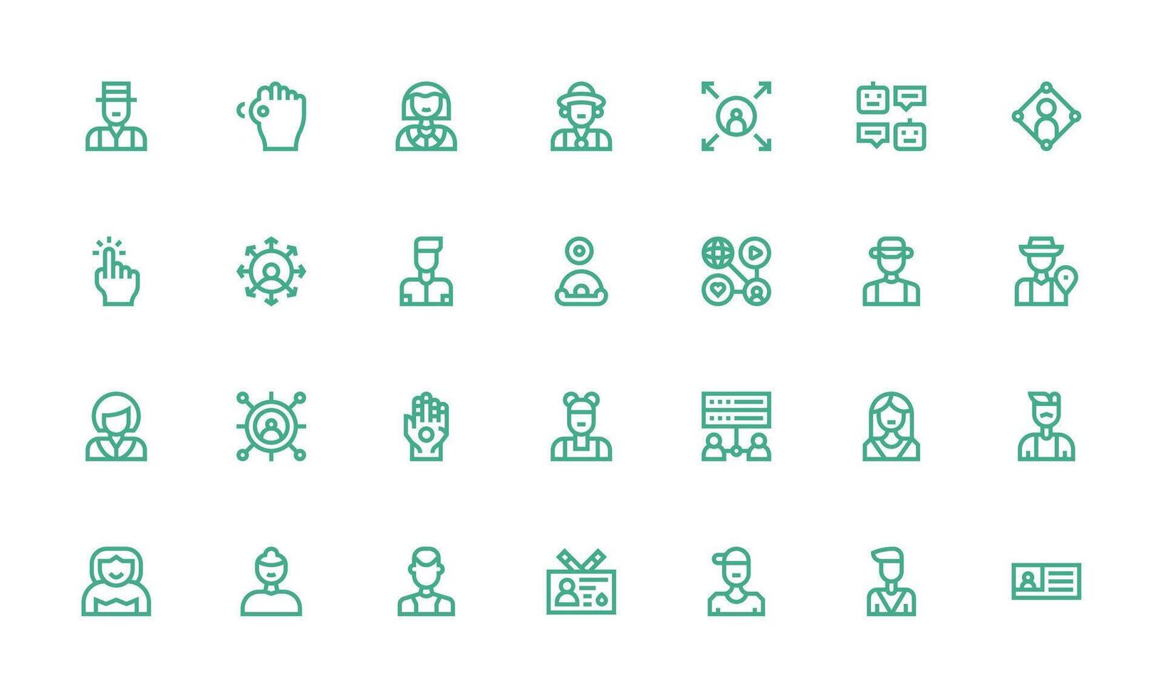 28 Bold Line Icons for User Graphics vector