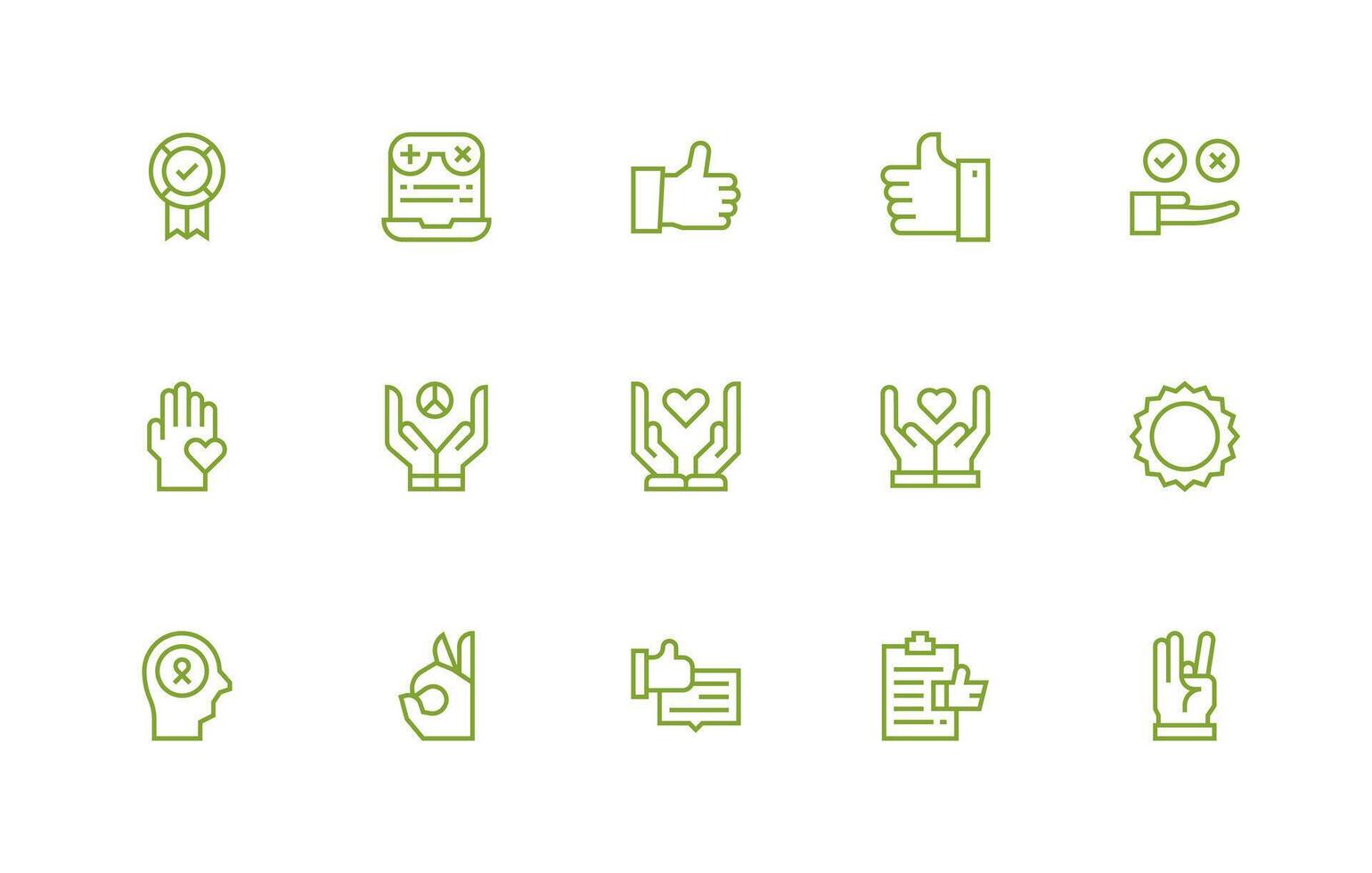 15 Regular Line Vectors for Acceptance Theme