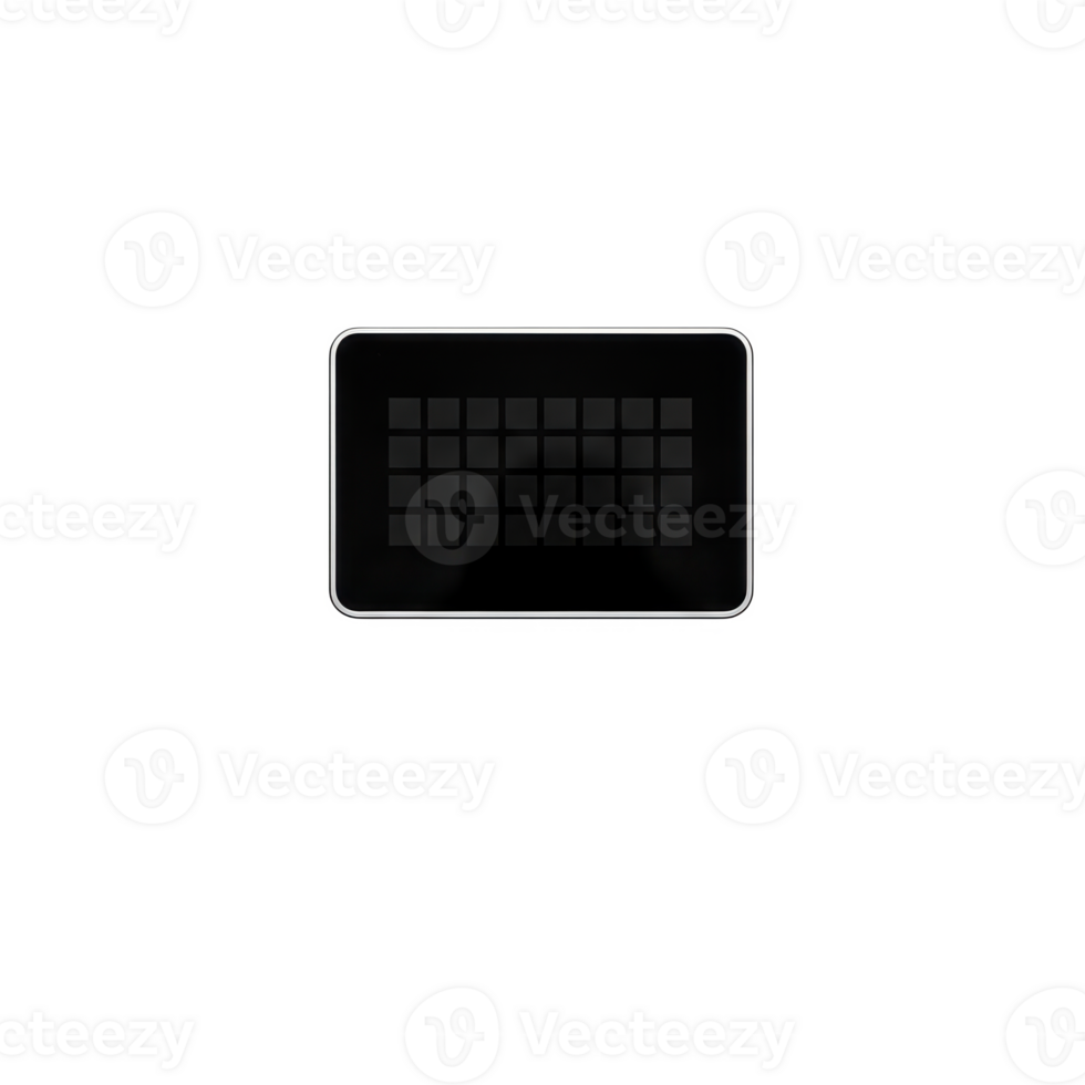 A modern, wall-mounted digital timer with a black frame and grid display, perfect for gyms and training spaces png