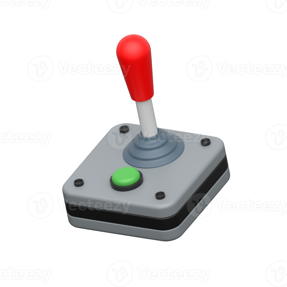 Amazing 3d icon of joystick controller representing arcade gaming and game play. png