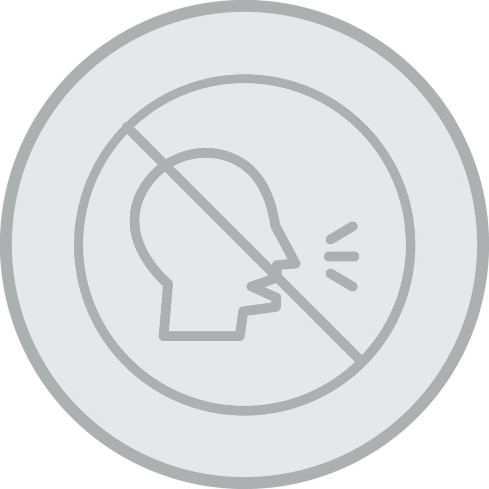 No Talking Interactive UI Design vector