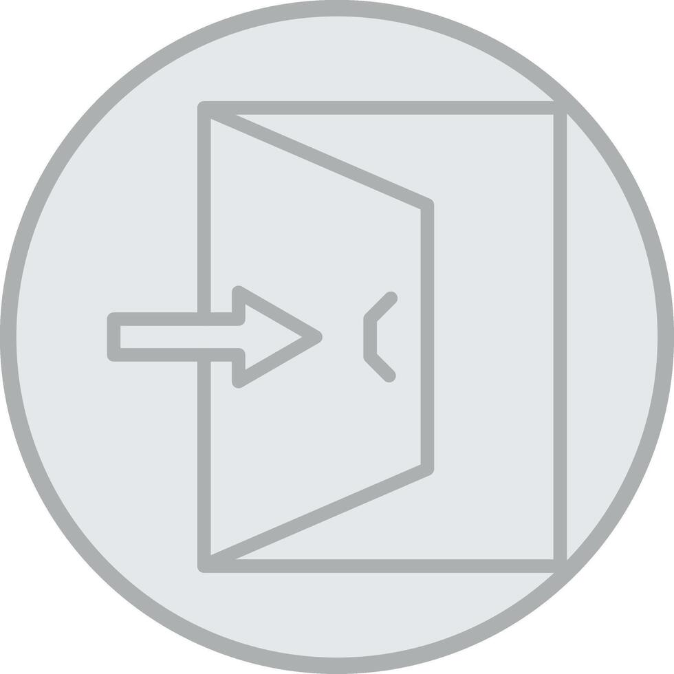 Exit Door Minimal Design Badge vector