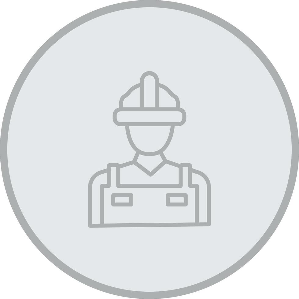 Man Engineer Working Gradient Color Form vector