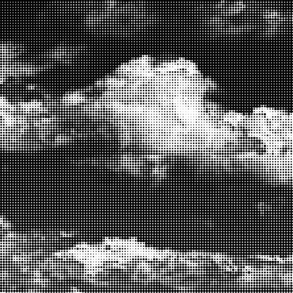 Halftone Pattern. Set of Dots. Clouds cute Dotted Texture on White Background. Overlay Grunge Template. Distress Linear Design. Fade Monochrome Points. Pop Art Backdrop. vector