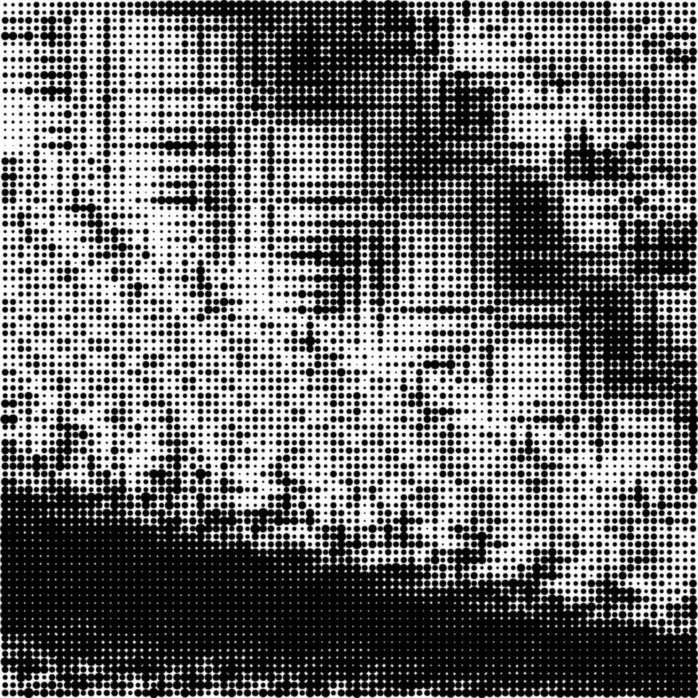 Grunge Circle Halftone Pattern. Set of Dots. Dotted Texture on White Background. Overlay Grunge Template. Distress Linear Design. Fade Monochrome Points. Pop Art Backdrop. vector