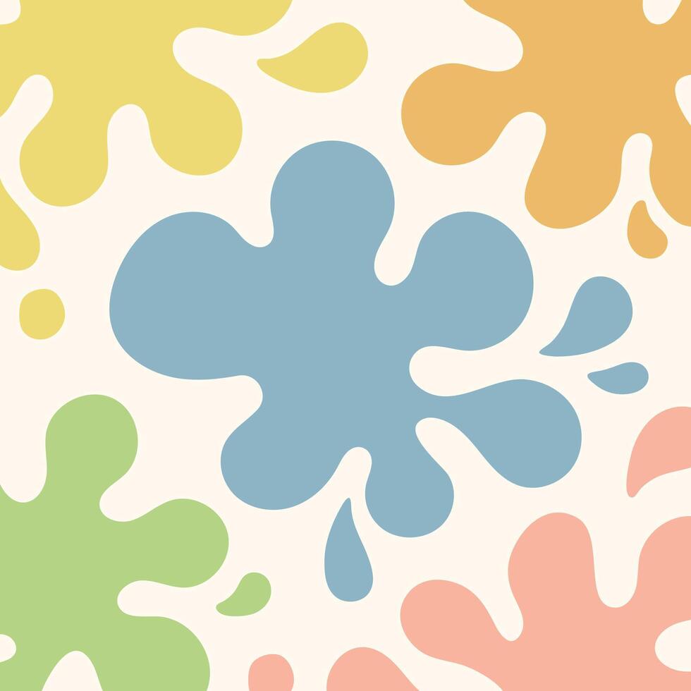 Pastel splash and bloop shape collection with playful abstract style. Perfect for backgrounds, textures, modern design projects, and creative decorative elements. vector