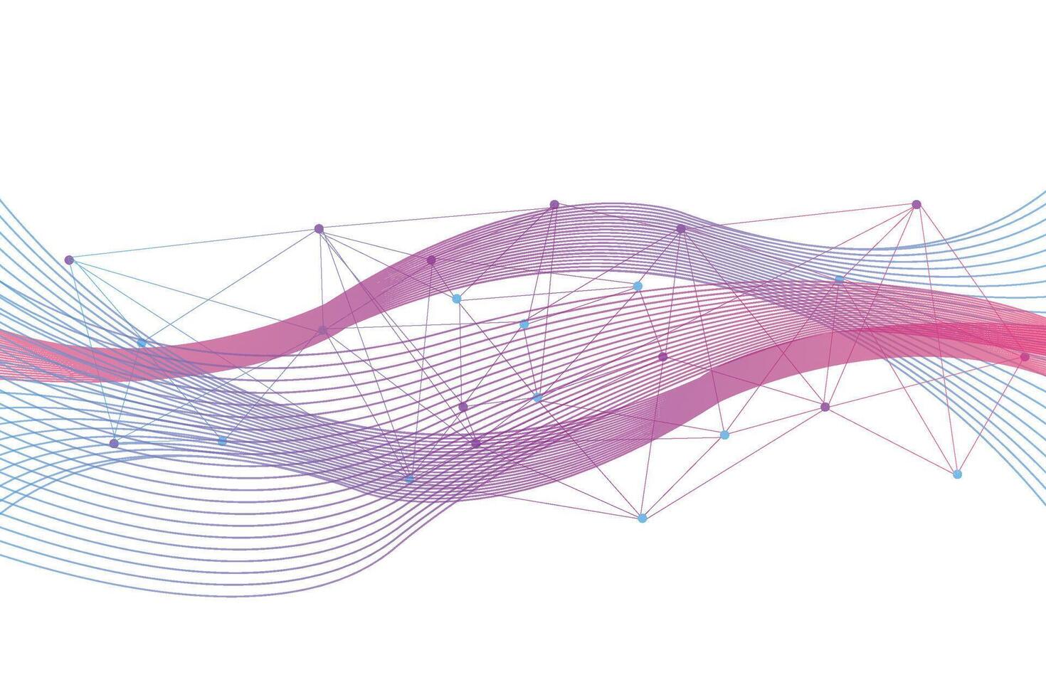 Abstract Technology Background With Wave And Circuit Design. Modern Hi Tech Wave and Circuit Background. vector