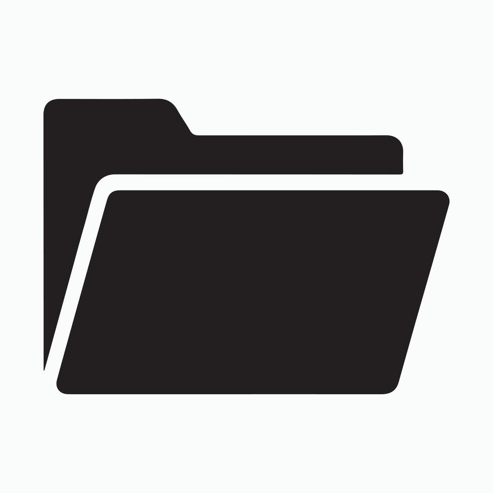 Manila Folder Solid Document File Icon vector