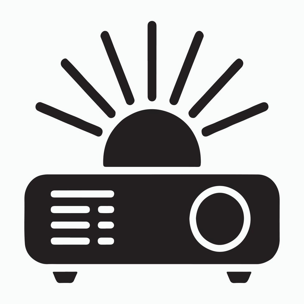 Overhead Projector Solid Presentation Device Icon vector