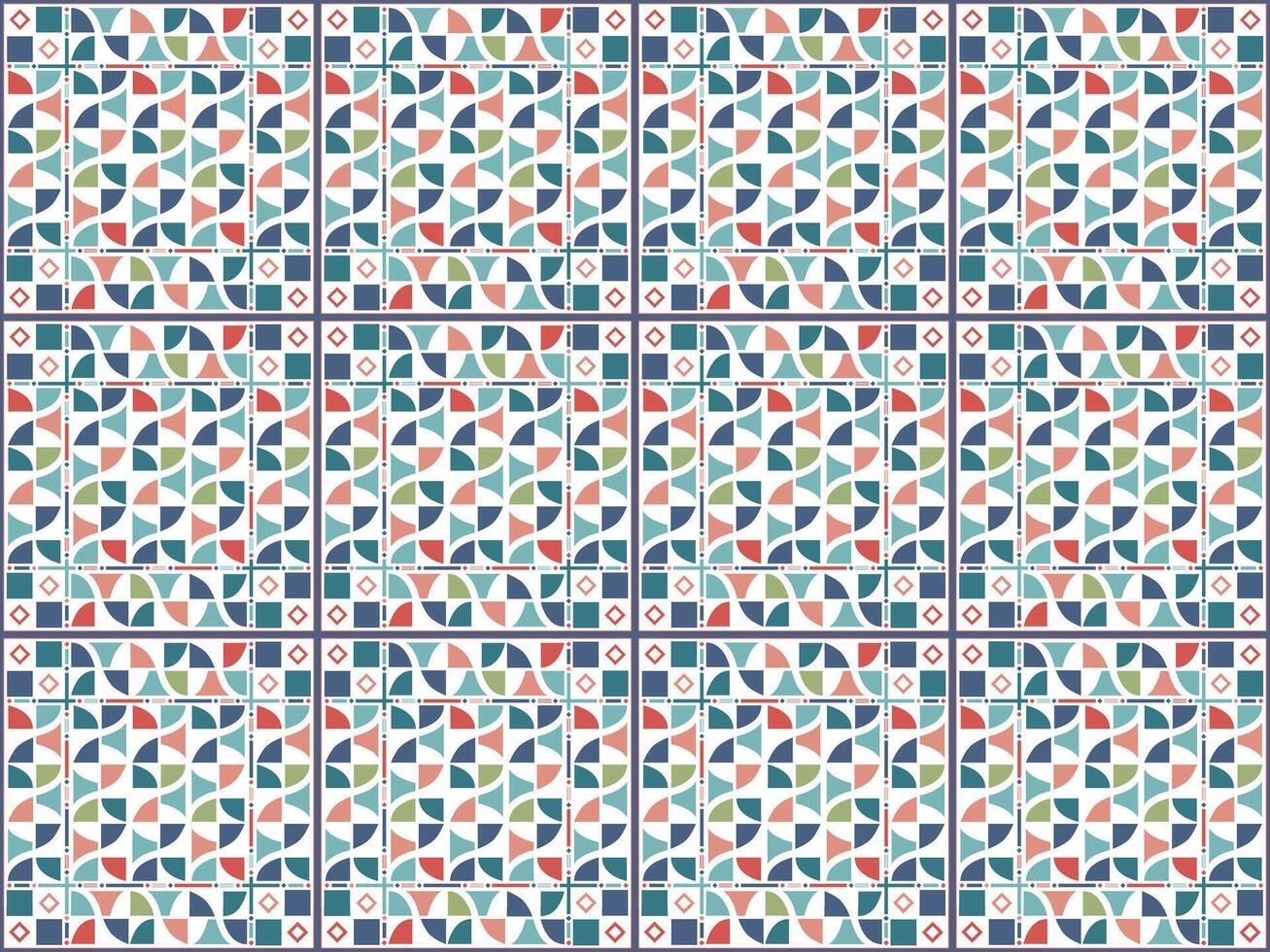 Retro pop geometric pattern background design vector