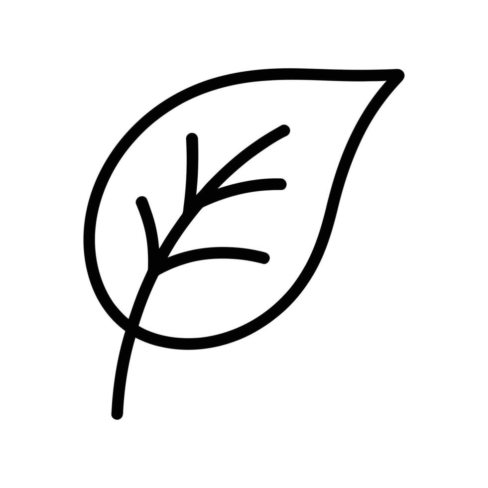 Art of simple leaf icon representing nature and environment vector