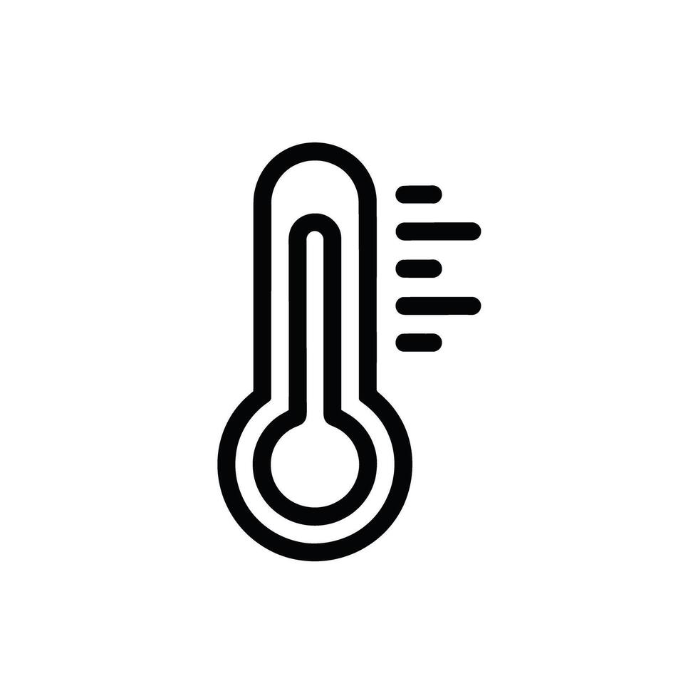 A Thermometer Icon Displaying High Temperature Readings Symbolizing Healthcare Science and Indicating Fever vector