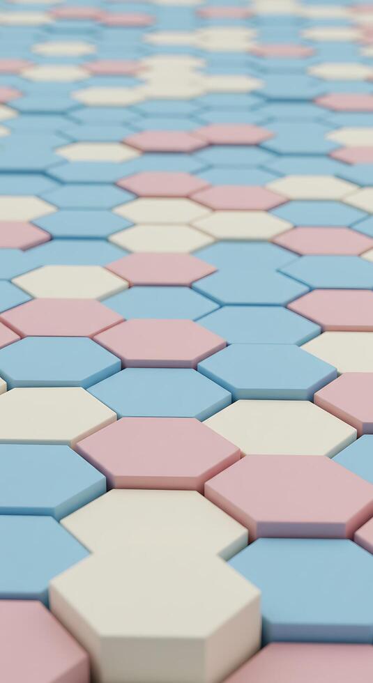 A 3d rendering of a hexagonal pattern photo