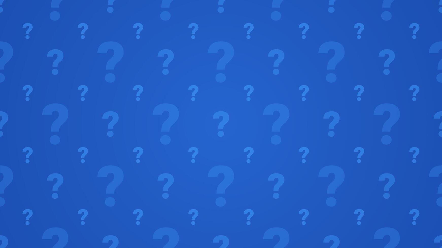 Simple Clean Blue Question Mark Seamless Pattern Horizontal Background Design vector