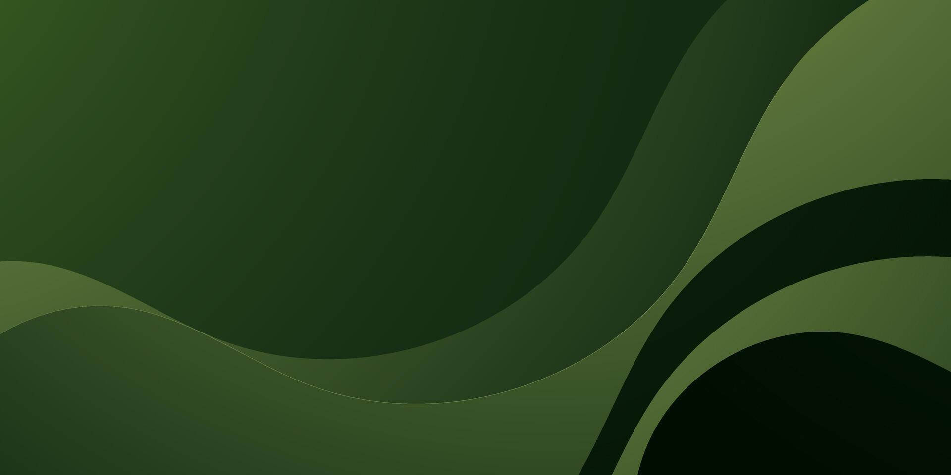 Abstract wave green banner background. Simple and elegant wave pattern banner design. vector