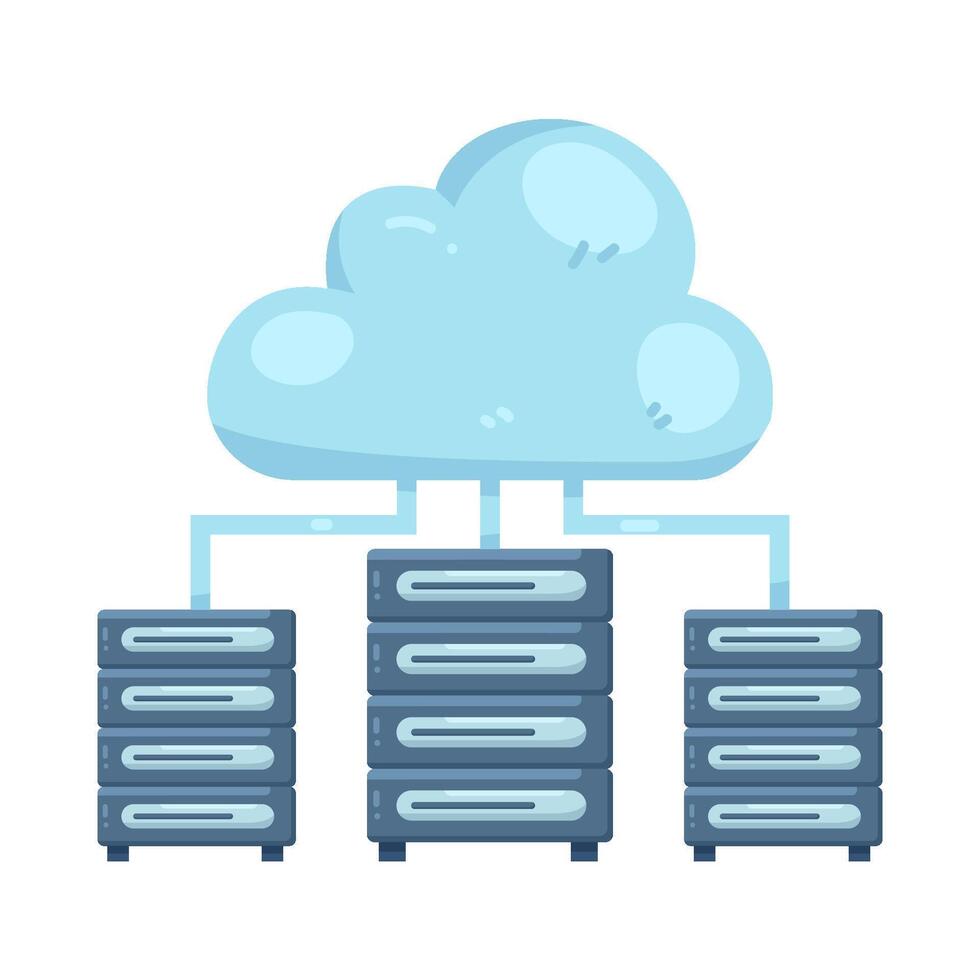 Cloud Computing Network Illustration vector
