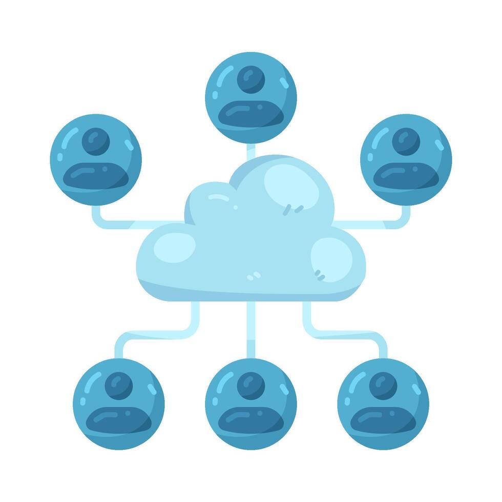 Cloud Computing Network Diagram vector
