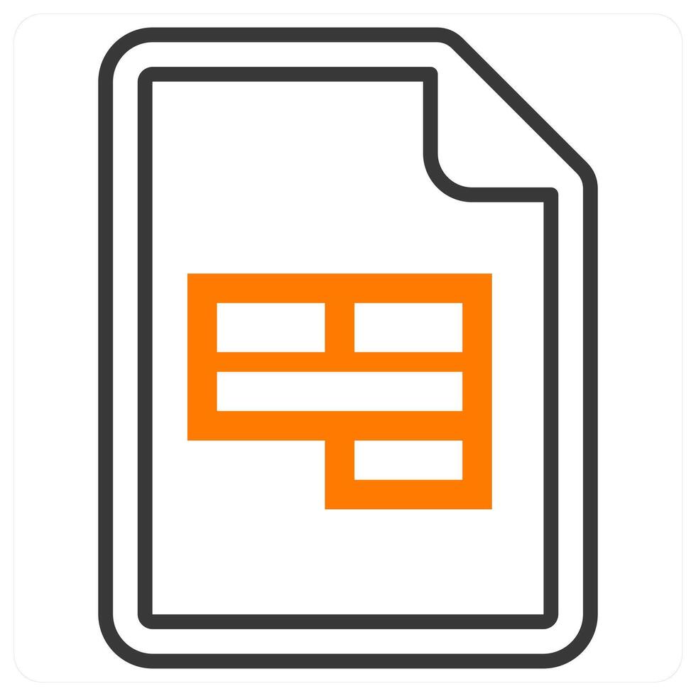 Excel Document in orange color vector