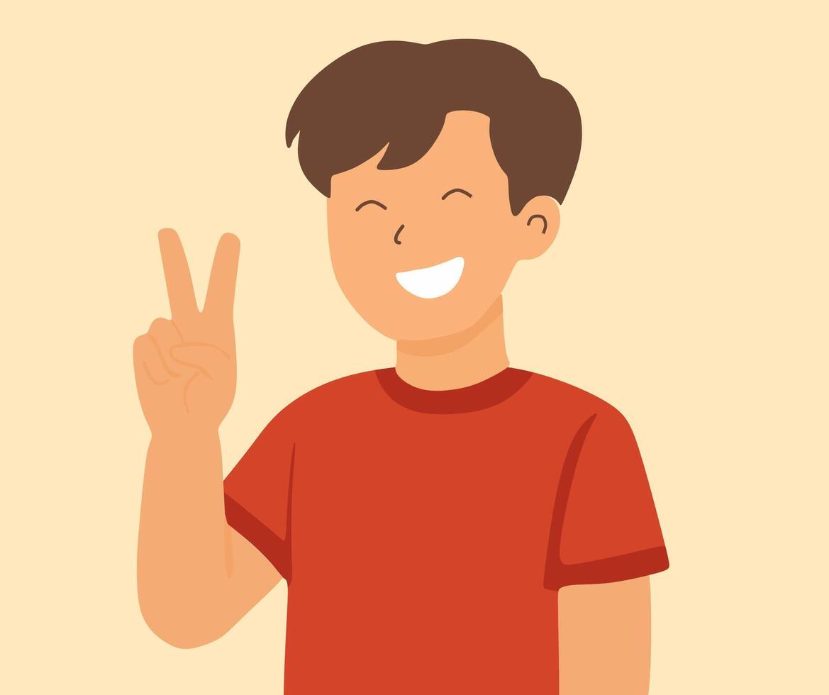 character design is showing the number two vector