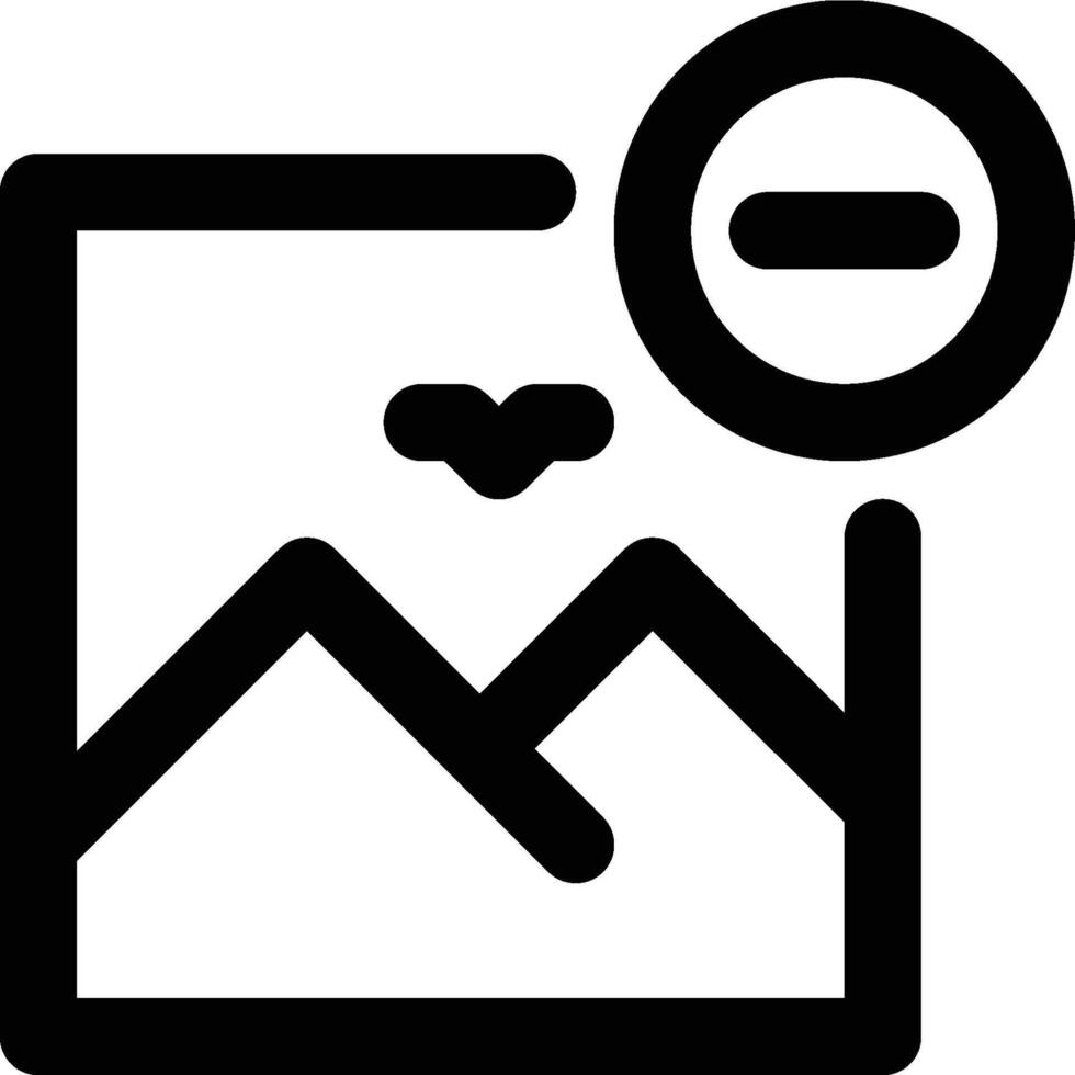 Remove, Delete, Image Outline Icon vector
